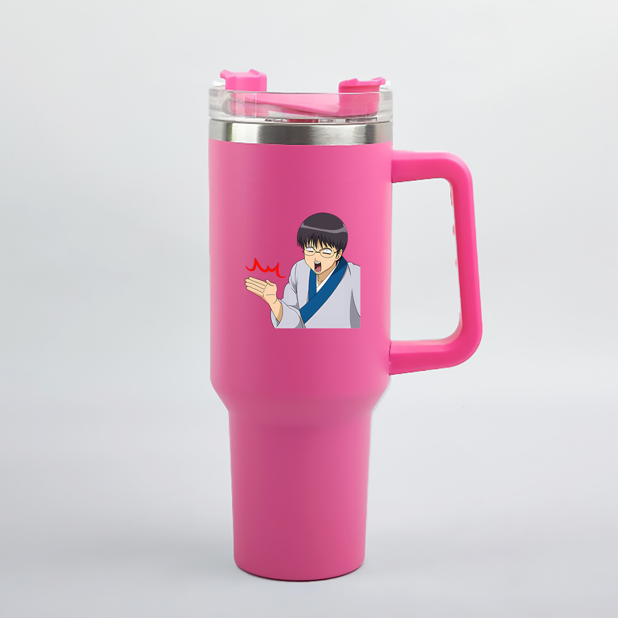 （画像用） ぎんたま 坂田銀時（さかたぎんとき） 神楽 志村新八（しむら しんぱち） GINTAMA Sakata Gintoki Kagura Shimura Shinpachi 1200mL車用タンブラー（カラープリント）